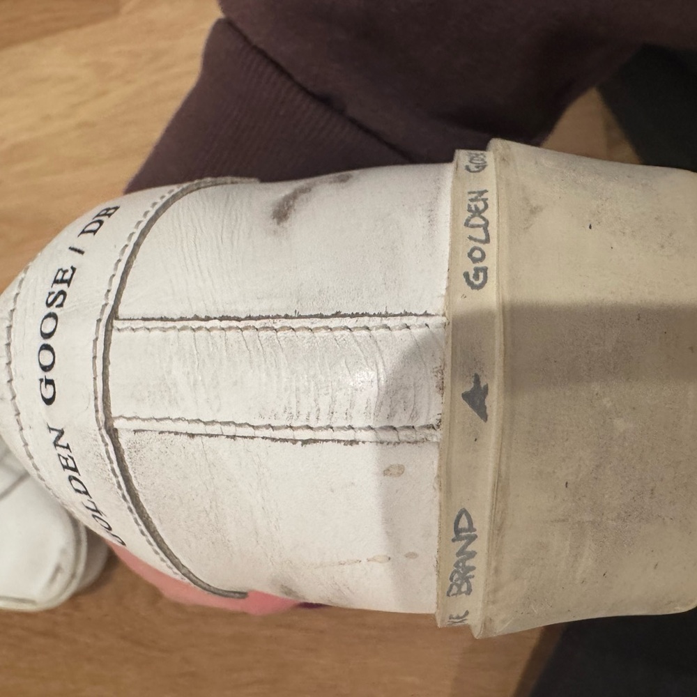 Golden Goose White and Gold Women’s Sneakers - Picture 10 of 11
